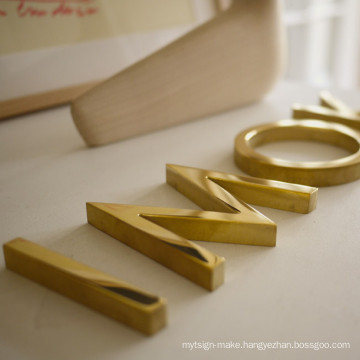 Backlit Brass Letter with Varnish Covering